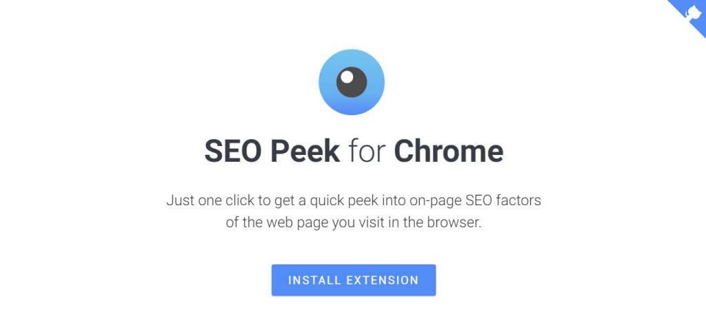 SEO Peek extensión de Chrome