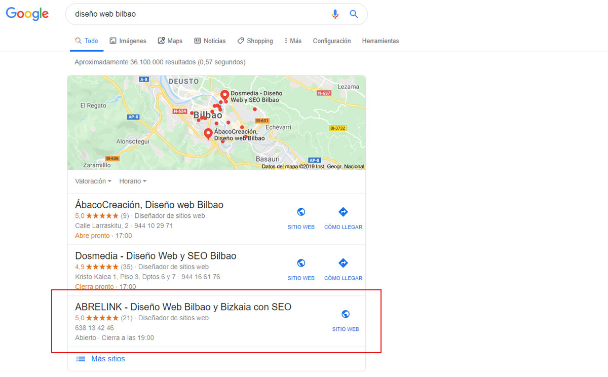 Las reseñas pueden hacer que tu empresa aparezca en el Local Pack de Google Maps